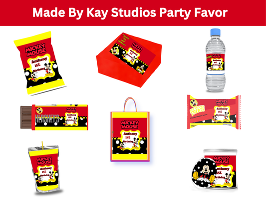 Mickey Mouse Party Favor Template