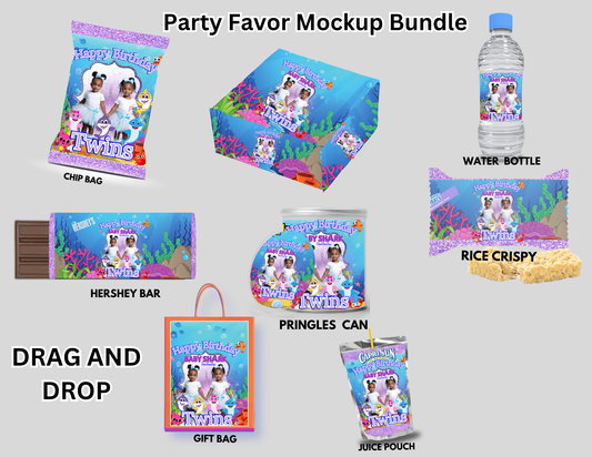Baby Shark Party Favor Digital Template